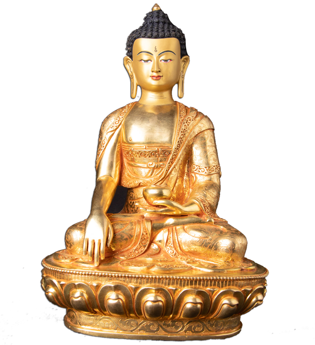 Shakyamuni Buddha Statue | Handcarved gold plated Buddha statues